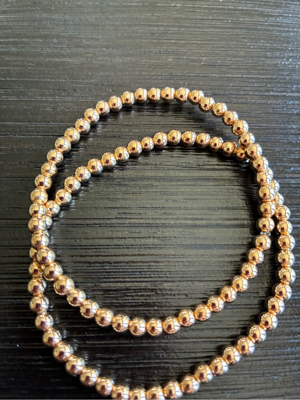 Gold Hematite Beaded Stretch Bracelet Set